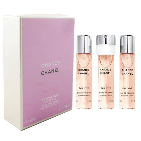 chanel chance eau vive twist and spray|Chanel chance 20ml refill.